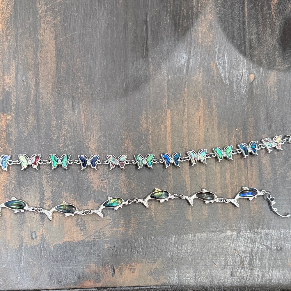 Colorful Butterfly and Dolphin Jewelry Set.
